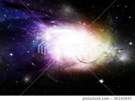 Stars, dust and gas nebula in a far galaxy Stars, dust and gas nebula in a far galaxy 36183645