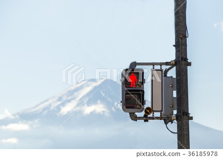 The traffic light for people crossing the road The traffic light for people crossing the road 36185978