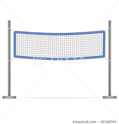 Realistic Detailed 3d Volleyball Net. Vector 36186504