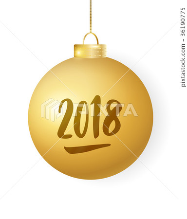 Hanging Christmas ball isolated on white Hanging Christmas ball isolated on white 36190775