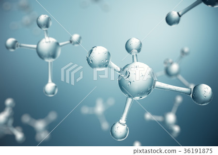 3D illustration molecules. Atoms bacgkround 36191875