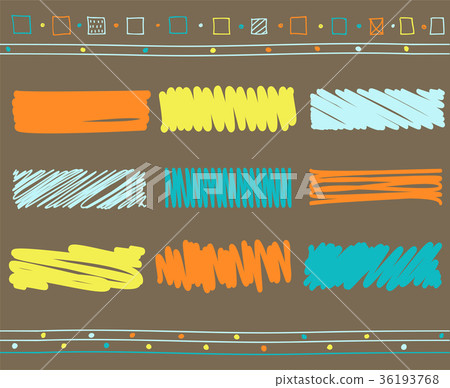 Vector set of scribble elements - Stock Illustration [36193768] - PIXTA