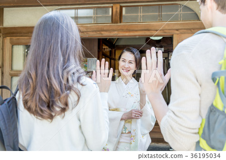 Inbound tourist female general Ryokan accommodation welcome Inbound tourist female general Ryokan accommodation welcome 36195034
