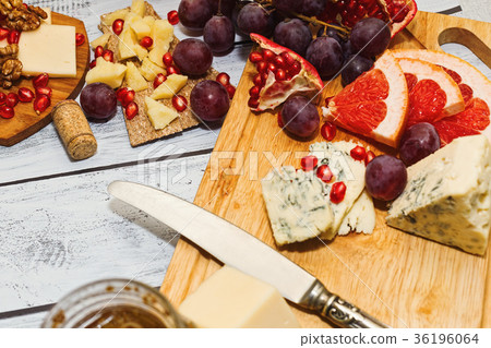 Cheese board with fruits Cheese board with fruits 36196064