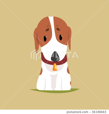 Jack russell puppy character, cute terrier vector 36196663