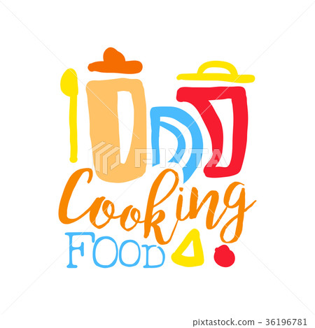 Logo template for cooking food club with kitchen 36196781