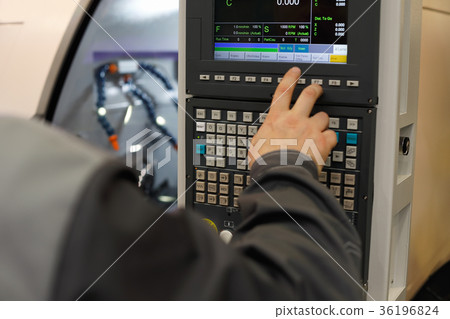 CNC operator programming lathe machine CNC operator programming lathe machine 36196824