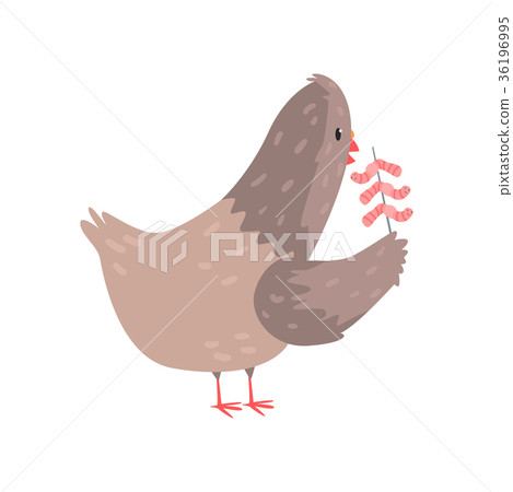 Funny pigeon eating fresh worms on stick Funny pigeon eating fresh worms on stick 36196995