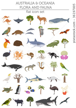 Australia and Oceania flora and fauna map Australia and Oceania flora and fauna map 36197805