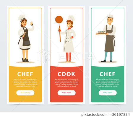 Colorful banners with professional workers Colorful banners with professional workers 36197824