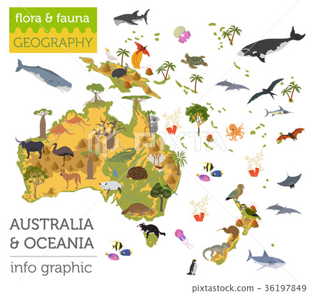 Australia and Oceania flora and fauna map Australia and Oceania flora and fauna map 36197849