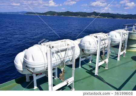 安裝在船上的充氣救生筏 36199608