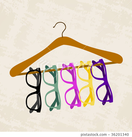 hipster glasses on a hanger for clothes hipster glasses on a hanger for clothes 36201340