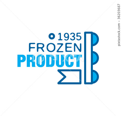 Frozen product since 1935, abstract label for 36203687