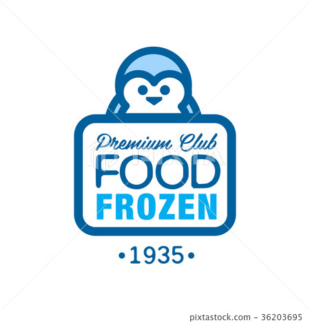 Premium club food frozen since 1935, label for 36203695