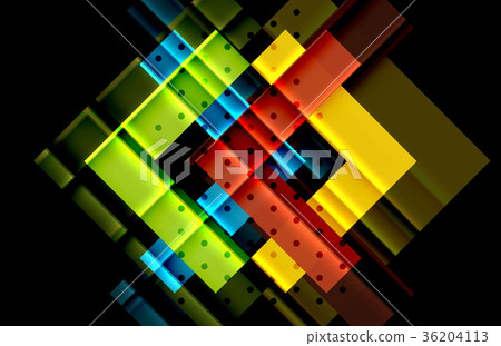 Color arrows on black background 36204113