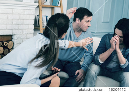 Competent psychologist helping her patient 36204652