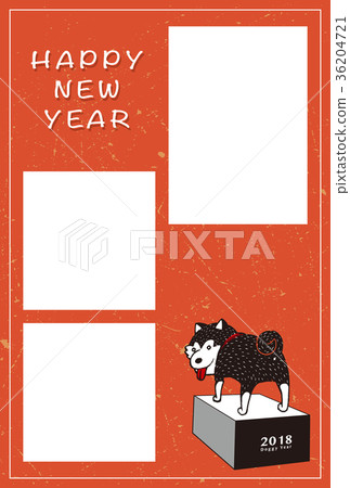 2018 New Year's card template _ Shiba Inu Photo Frame _ HNY _ Supplementary space available 2018 New Year's card template _ Shiba Inu Photo Frame _ HNY _ Supplementary space available 36204721