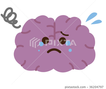 Weakened brain character - Stock Illustration [36204797] - PIXTA