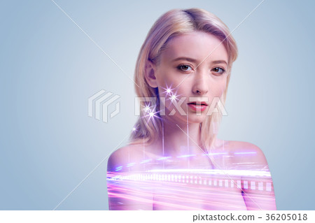 Attractive millennial lady posing for camera 36205018