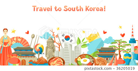 South Korea banner design. Korean traditional South Korea banner design. Korean traditional 36205019