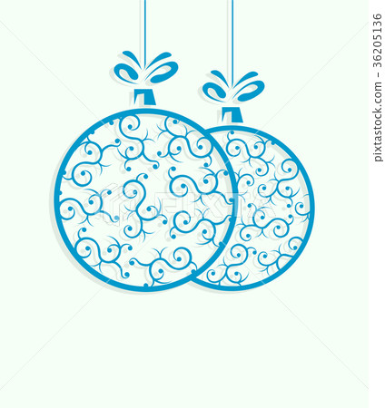 Christmas blue ball with pattern Christmas blue ball with pattern 36205136