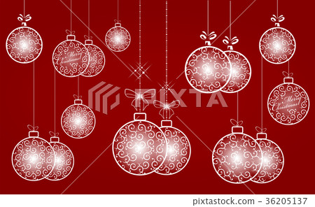 white christmas retro ball, set white christmas retro ball, set 36205137