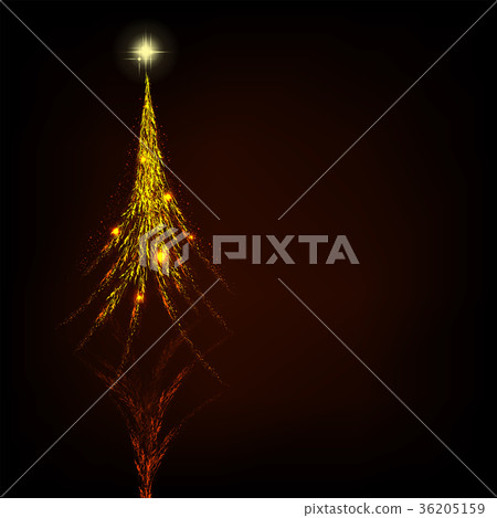 abstract christmas yellow, bright christmas tree abstract christmas yellow, bright christmas tree 36205159