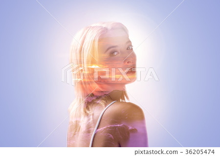 Nice attractive woman looking at you 36205474