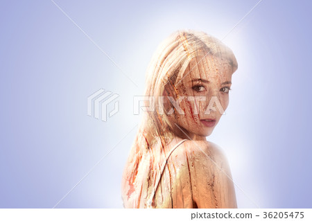 Beautiful nice woman feeling inspiration Beautiful nice woman feeling inspiration 36205475