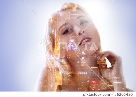 Delighted positive woman feeling confident Delighted positive woman feeling confident 36205480