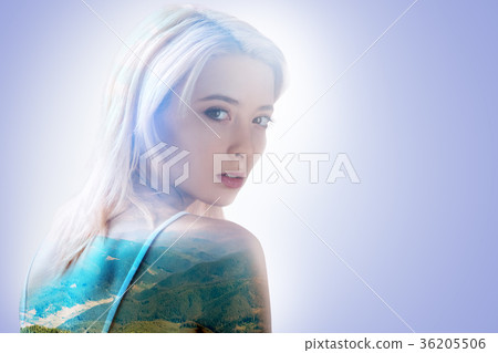 Pretty young woman looking at you 36205506