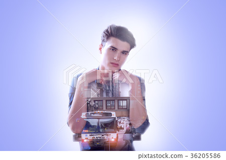 Portrait of a pleasant young man Portrait of a pleasant young man 36205586