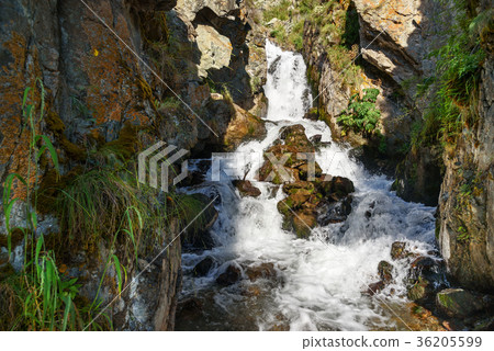 Waterfalls Beltertuyuk, Yelanda. Altai, Russia Waterfalls Beltertuyuk, Yelanda. Altai, Russia 36205599
