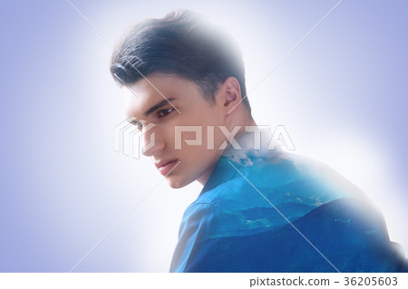 Nice handsome man being thoughtful Nice handsome man being thoughtful 36205603