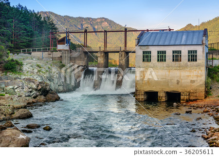 Old hydroelectric power station. Chemal, Altai Old hydroelectric power station. Chemal, Altai 36205611