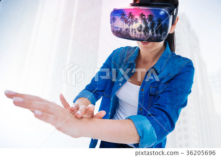 Attractive wondered woman feels new world 36205696