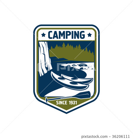 Vector badge icon for camping sport adventure Vector badge icon for camping sport adventure 36206111