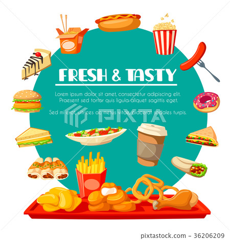 Fast food vector icons for fastfood restaurant Fast food vector icons for fastfood restaurant 36206209