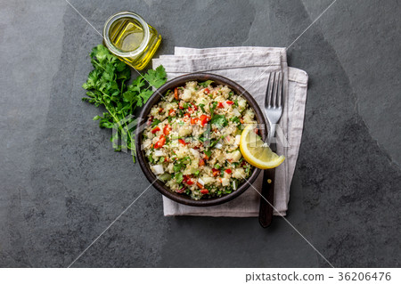 Traditional peruvian quinoa quinua salad in clay 36206476