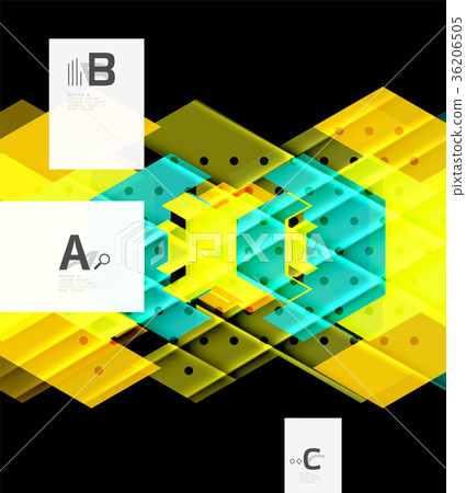 Color triangles background design 36206505