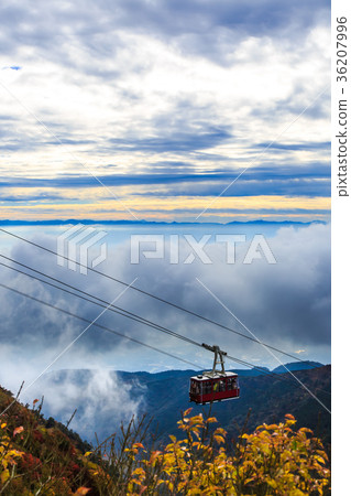 Unzen Momoedake autumn leaves and ropeway Unzen Momoedake autumn leaves and ropeway 36207996