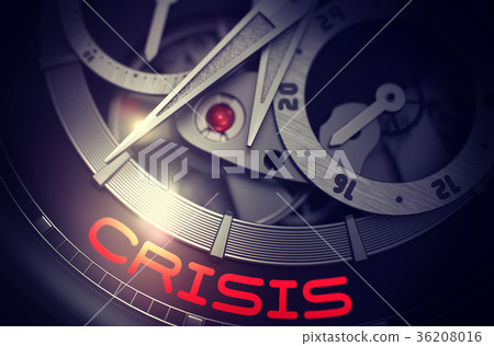 Crisis on Automatic Men Wrist Watch Mechanism. 3D. 36208016