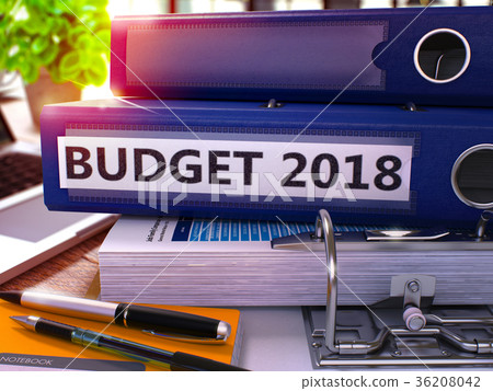 Office Folder with Inscription Budget 2018. 36208042