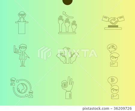 Outline web icon set - money, finance, payments 36209726
