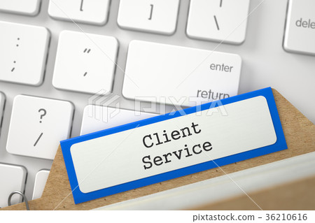 Card File with Inscription Client Service. 3D. Card File with Inscription Client Service. 3D. 36210616