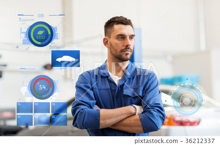 auto mechanic man or smith at car workshop 36212337