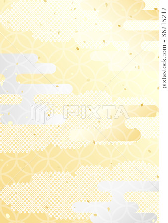 Gold and silver Kasumi pattern background 36215212