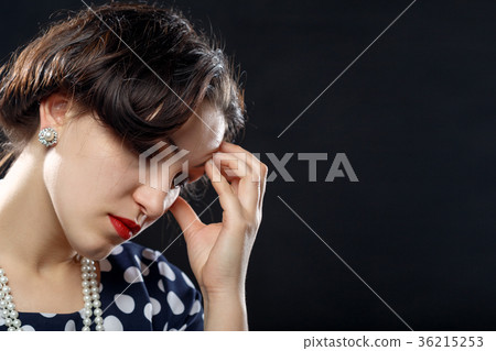 sad pensive woman sad pensive woman 36215253