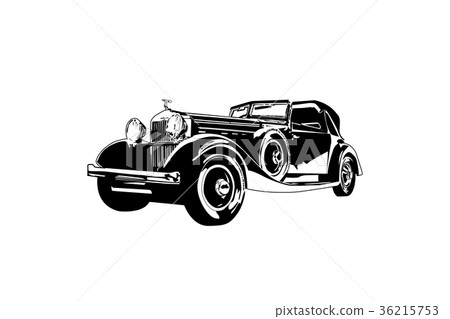 classic vintage retro car , vector design 36215753